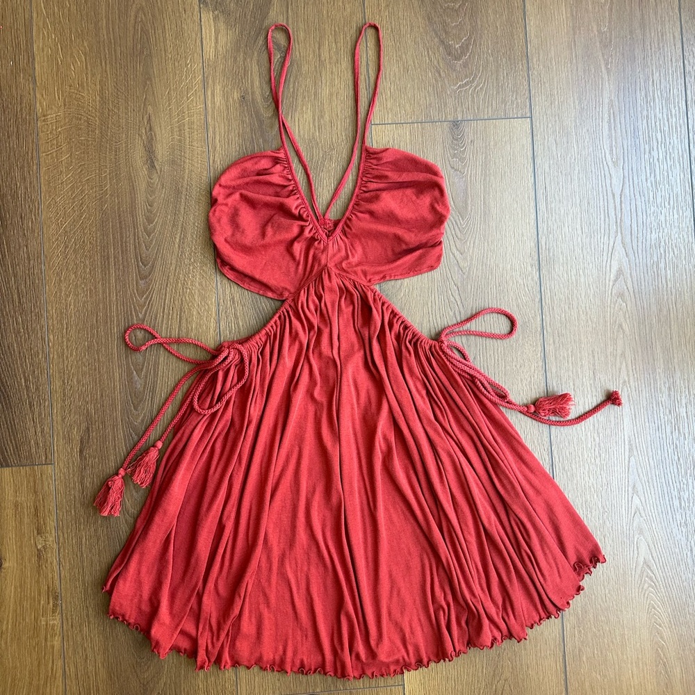 Free People Burnt Red Dress